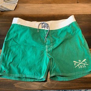 Polo by Ralph Lauren Green & White Swim Trunks